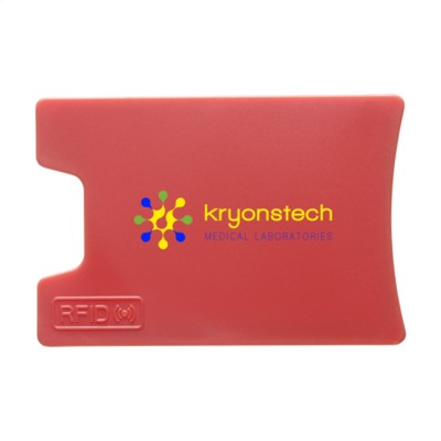 Branded Promotional RFID VISITA CARD HOLDER in Red Credit Card Holder From Concept Incentives.