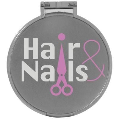 Branded Promotional CARMEN GLAMOUR MIRROR in Clear Transparent Black Mirror From Concept Incentives.