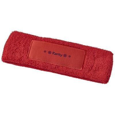 Branded Promotional ROGER FITNESS HEAD BAND in Red Head Band From Concept Incentives.