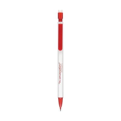 Branded Promotional SIGN POINT REFILLABLE PENCIL in Red & White Pencil From Concept Incentives.