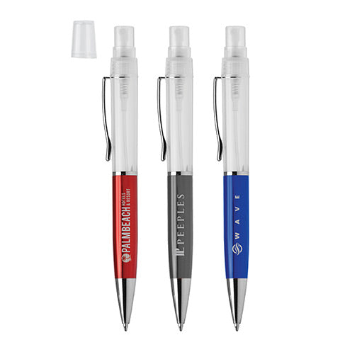 Branded Promotional Urban View Pen w/ Hand Sanitizer Spray Sanitiser From Concept Incentives.