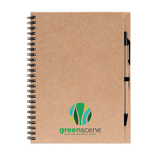 Branded Promotional Hawken - Spiral Journal & Pen Set Pen Set From Concept Incentives.