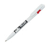 Branded Promotional RHIN BALL PEN in White & Red Pen From Concept Incentives.