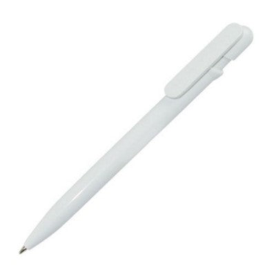 Branded Promotional RHIN BALL PEN in White & White Pen From Concept Incentives.