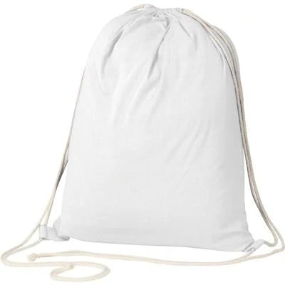 Branded Promotional COTTON DRAWSTRING DUFFLE GYMSAC in Black with Black Double Drawstrings Bag From Concept Incentives.