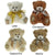 Branded Promotional 12CM PAW BEAR with Bow Soft Toy From Concept Incentives.