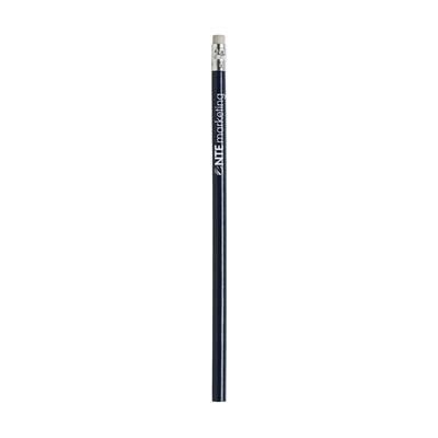 Branded Promotional TOPICVARNISH PENCIL in Dark Blue Pencil From Concept Incentives.