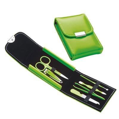 Branded Promotional FRAGA MANICURE SET in Lime Manicure Set From Concept Incentives.