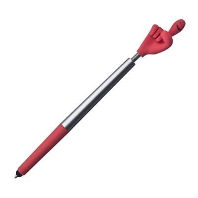 Branded Promotional SMILE HANDBALL PEN in Red Pen From Concept Incentives.