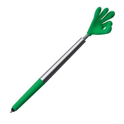 Branded Promotional SMILE HANDBALL PEN in Green Pen From Concept Incentives.