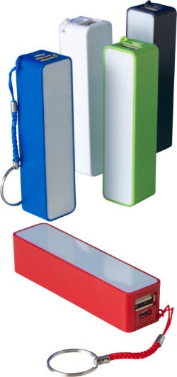 Group Shot of Branded Promotional JIVE 2000 MAH POWER BANK Charger from Concept Incentives