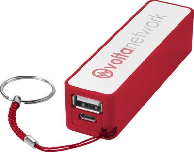Branded Promotional JIVE 2000 MAH POWER BANK Charger in Red from Concept Incentives