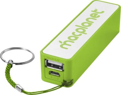 Branded Promotional JIVE 2000 MAH POWER BANK Charger in Green from Concept Incentives