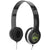Branded Promotional CHEAZ FOLDING HEADPHONES in Black Solid Earphones From Concept Incentives.
