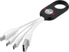 Branded Promotional TROUP 4-IN-1 CHARGER CABLE with Type-c Tip in Black Cable From Concept Incentives.