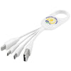 Branded Promotional TROUP 4-IN-1 CHARGER CABLE with Type-c Tip in White Cable From Concept Incentives.