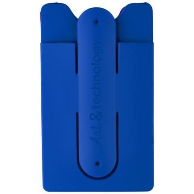 Branded Promotional STUE SILICON SMARTPHONE STAND AND WALLET in Royal Blue Mobile Phone Case From Concept Incentives.