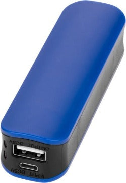 Group Shot Branded Promotional EDGE 2000MAH POWER BANK in Blue from Concept Incentives