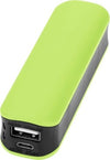 Branded Promotional EDGE 2000MAH POWER BANK in Lime Green from Concept Incentives