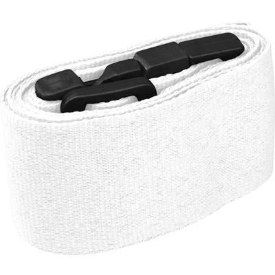 Branded Promotional ADJUSTABLE LUGGAGE STRAP MOORDEICH in White Luggage Strap From Concept Incentives.