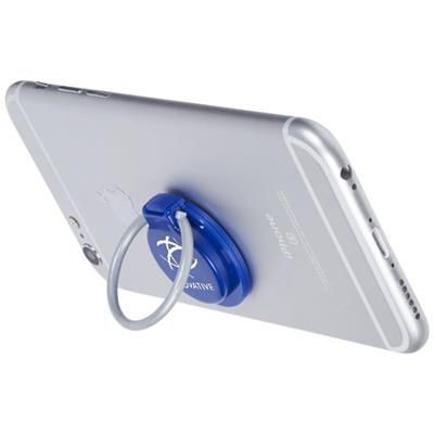 Branded Promotional LOOP RING AND MOBILE PHONE HOLDER in Royal Blue Mobile Phone Stand From Concept Incentives.