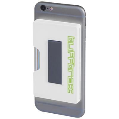 Branded Promotional SHIELD RFID CARDHOLDER in White Solid Credit Card Holder From Concept Incentives.