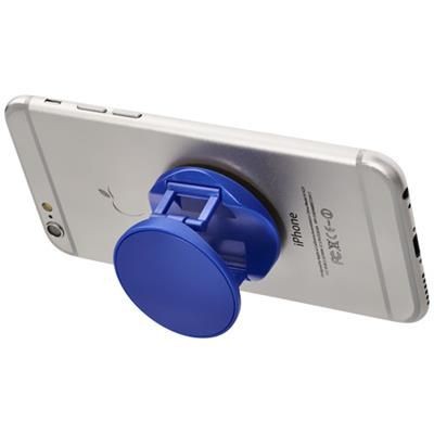 Branded Promotional BRACE PHONE STAND with Grip in Royal Blue Technology From Concept Incentives.