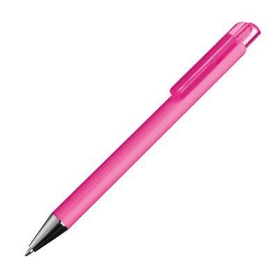 Branded Promotional PLASTIC BALL PEN in Pink Pen From Concept Incentives.