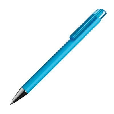 Branded Promotional PLASTIC BALL PEN in Light Blue Pen From Concept Incentives.