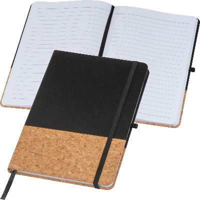 Branded Promotional A5 NANTES NOTE BOOK in Black Notebook From Concept Incentives.