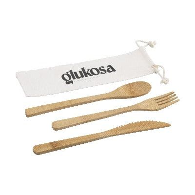 Branded Promotional BAMBU CUTLERY SET from Concept Incentives