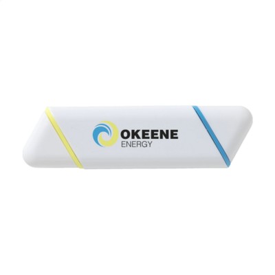 Branded Promotional DUOMARKER in Blue Highlighter Pen From Concept Incentives.