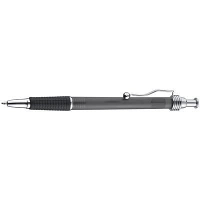 Branded Promotional FROSTED BALL PEN with Metal Clip in Grey Pen From Concept Incentives.