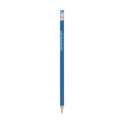 Branded Promotional PENCIL in Light Blue Pencil From Concept Incentives.