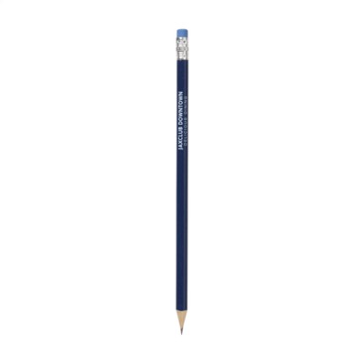 Branded Promotional PENCIL in Dark Blue Pencil From Concept Incentives.