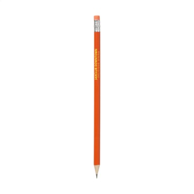 Branded Promotional PENCIL in Orange Pencil From Concept Incentives.