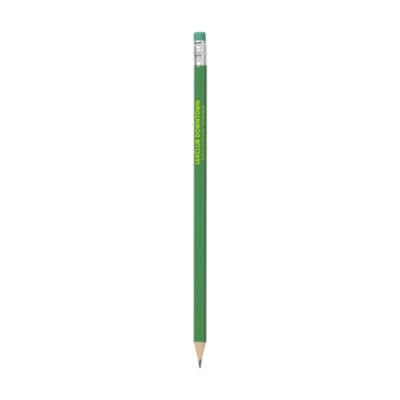 Branded Promotional PENCIL in Green Pencil From Concept Incentives.