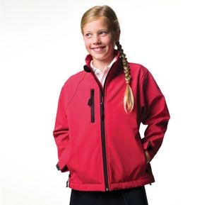 Branded Promotional JERZEES CHILDRENS SOFT SHELL JACKET Jacket From Concept Incentives.