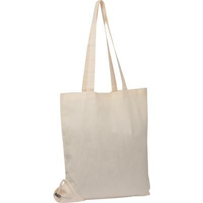 Branded Promotional FOLDING COTTON BAG KLEHOLM Bag From Concept Incentives.