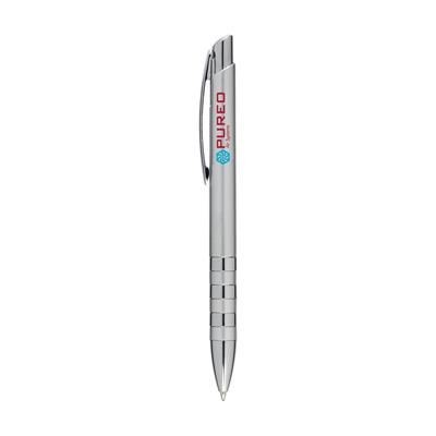 Branded Promotional RINGER BALL PEN in Silver Pen From Concept Incentives.