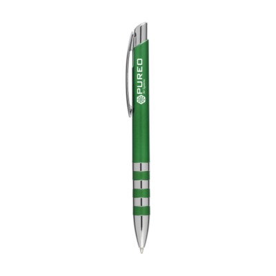 Branded Promotional RINGER PEN in Green Pen From Concept Incentives.