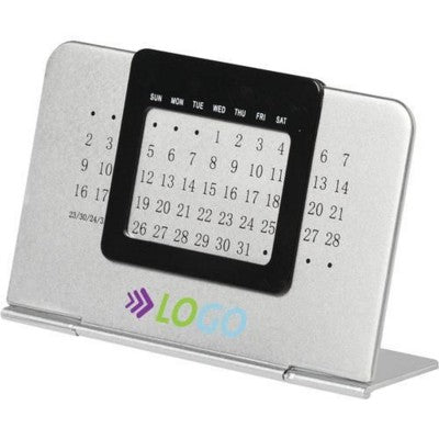 Branded Promotional SMART DATE DESK CALENDER in Silver Calendar From Concept Incentives.