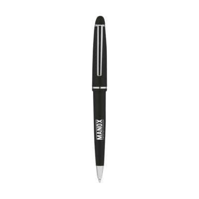 Branded Promotional NOSTALGIESILVERONE PEN in Black Pen From Concept Incentives.