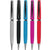 Branded Promotional STRIDER METAL BALL PEN in Black & Silver Chrome Pen From Concept Incentives.