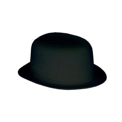 Branded Promotional FLOCKED BOWLER HAT Hat From Concept Incentives.