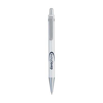Branded Promotional BOSTON BALL PEN in White Pen From Concept Incentives.