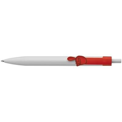 Branded Promotional FINGER POINTER BALL PEN in Red Pen From Concept Incentives.