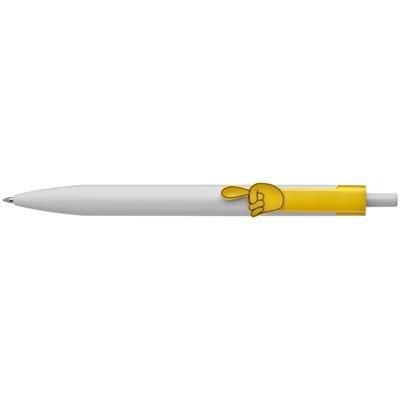 Branded Promotional FINGER POINTER BALL PEN in Yellow Pen From Concept Incentives.