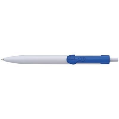 Branded Promotional BALL PEN with 2d Clip Hands in Blue Pen From Concept Incentives.