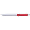 Branded Promotional BALL PEN with 2d Clip Hands in Red Pen From Concept Incentives.